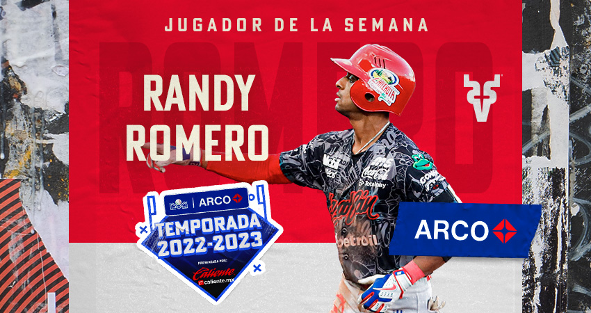 El outfielder de Venados de Mazatlán, Randy Romero, es el jugador de la semana de la LAMP