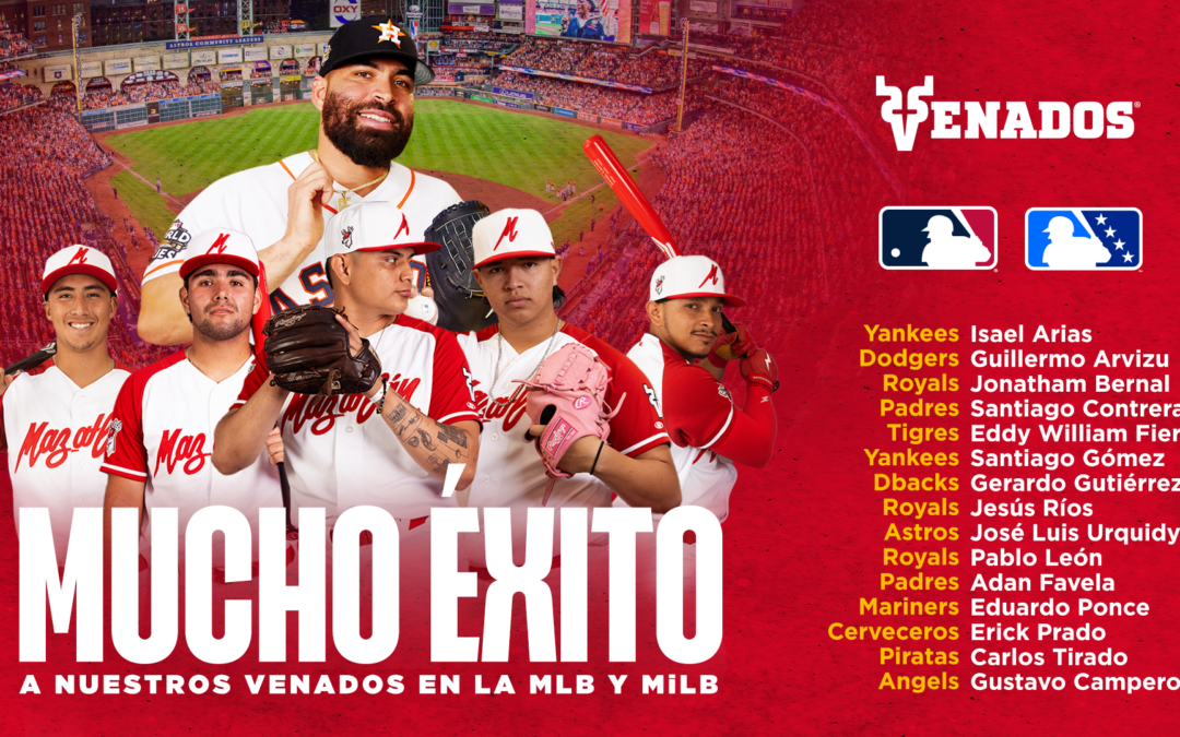 Serán 14 jugadores pertenecientes a Venados Mazatlán los que vean acción en la MLB y la MiLB