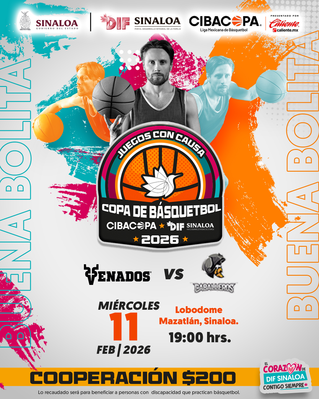 La duela se enciende en Mazatlán: Venados Basketball recibe a Caballeros de Culiacán en la Copa DIF Sinaloa